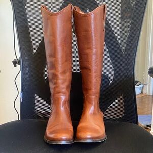 Frye Melissa Button Leather Heeled Boots